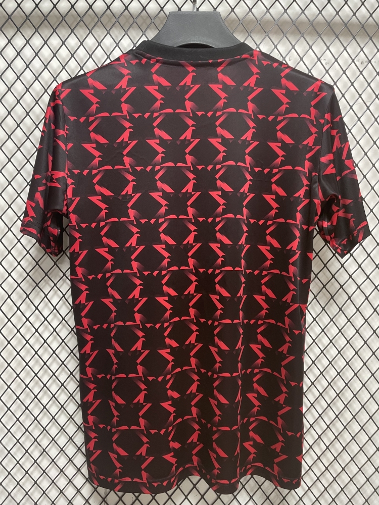 (S-3XL) 1:1 Copy Top Quality 2025/2026 Manchester United red pre-match training kit