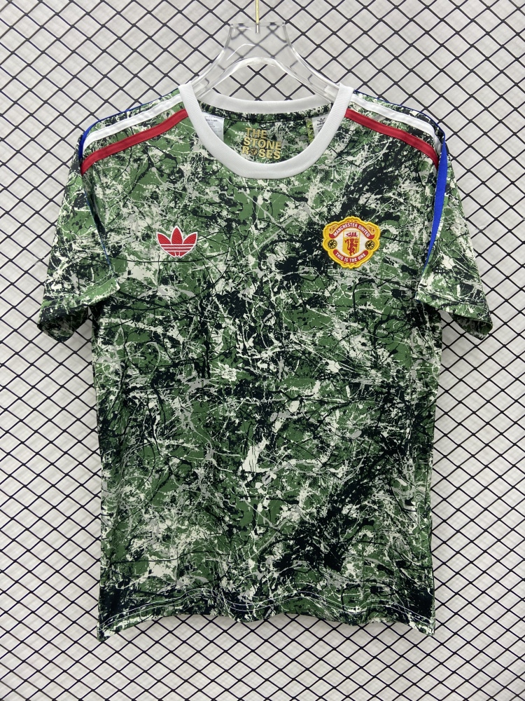 (S-3XL) 1:1 Copy Top Quality 2025/2026 Manchester United dark green co-branded edition