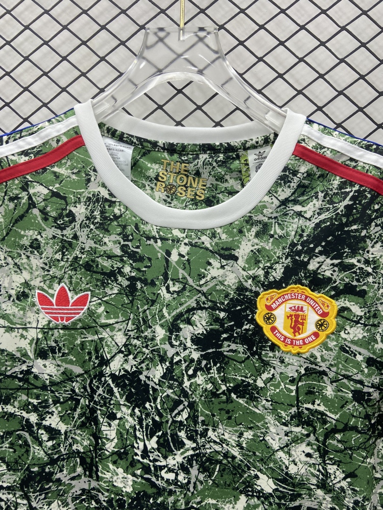 (S-3XL) 1:1 Copy Top Quality 2025/2026 Manchester United dark green co-branded edition