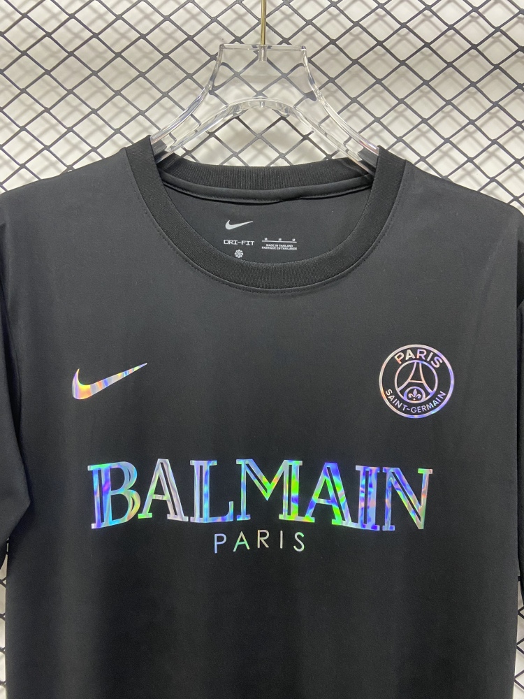 (S-3XL) 1:1 Copy Top Quality 2025/2026 Paris T-shirt with black gradient