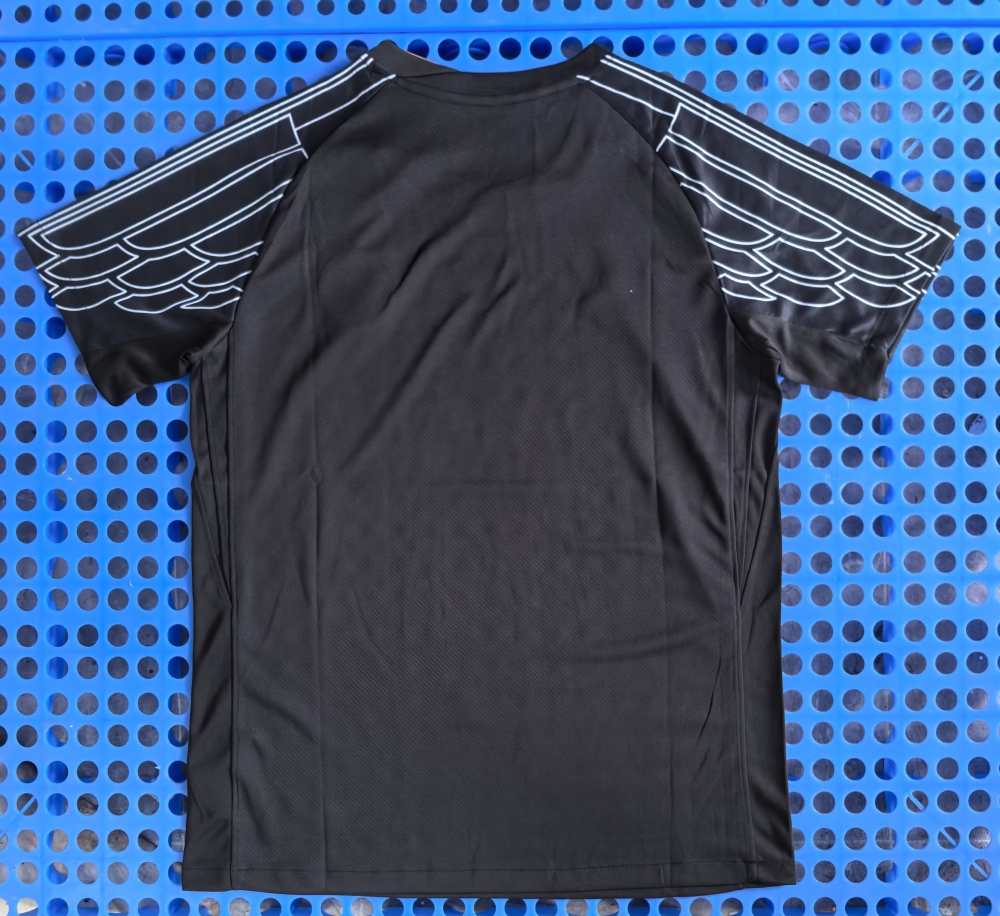 (S-3XL) 1:1 Copy Top Quality 2025/2026 Paris' third away kit in black