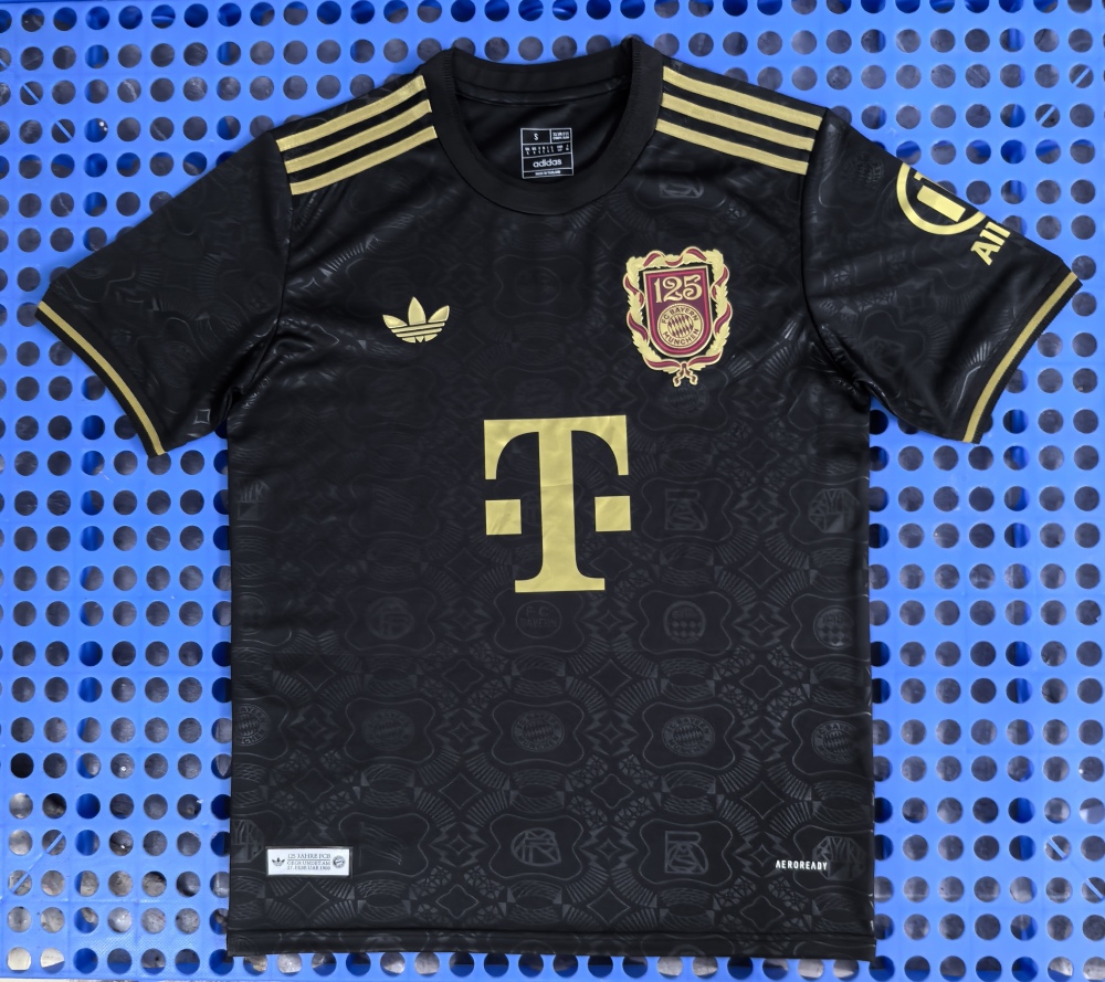(S-3XL) 1:1 Copy Top Quality 2025/2026  Bayern 125th Anniversary Edition Black