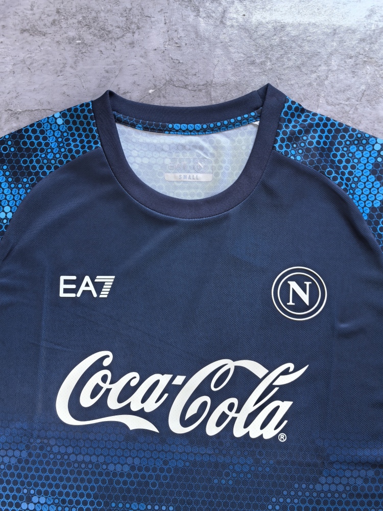(S-3XL) 1:1 Copy Top Quality 2025/2026 24-25 Napoli Blue Pre-Match Training Jersey
