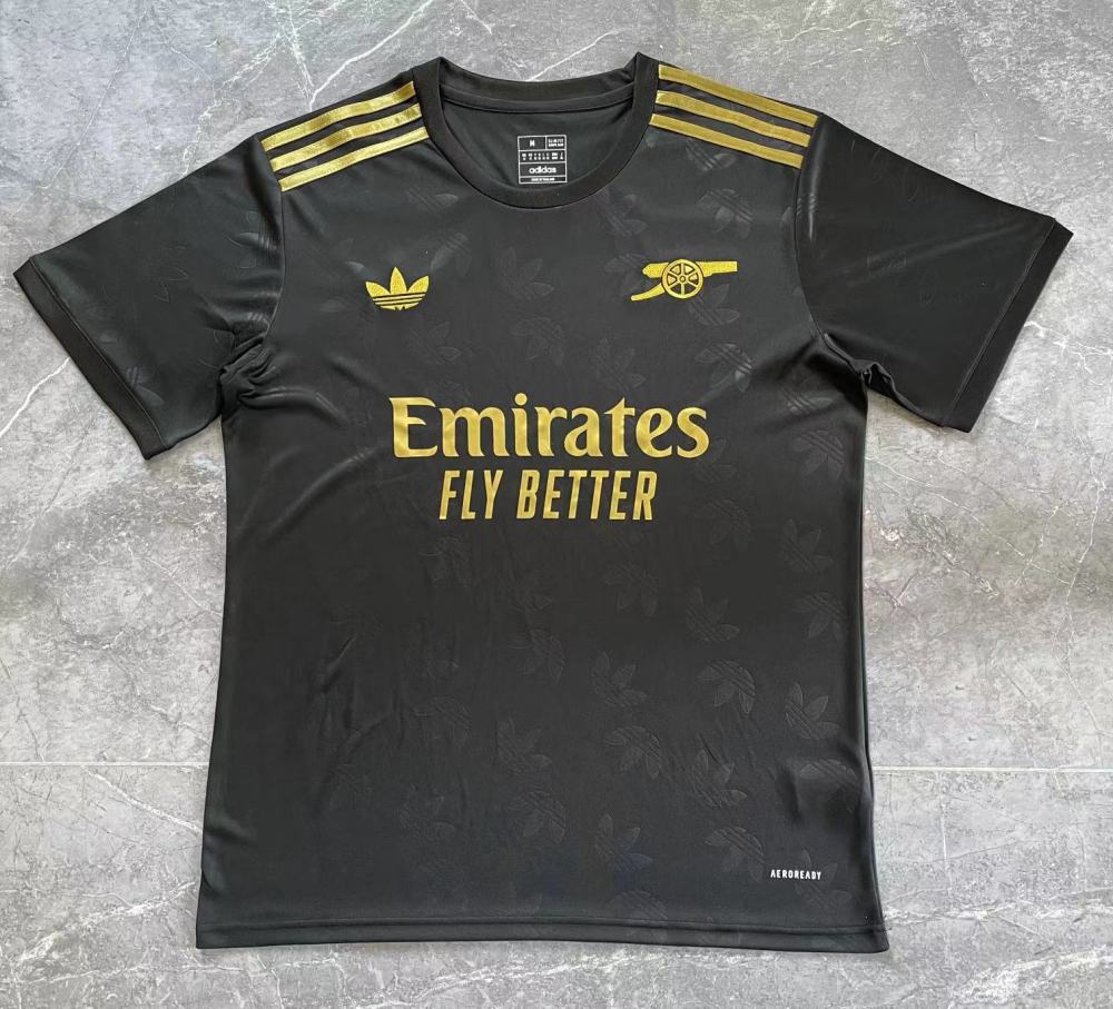(S-3XL) 1:1 Copy Top Quality 2025/2026 Arsenal's third goalkeeper kit (black)