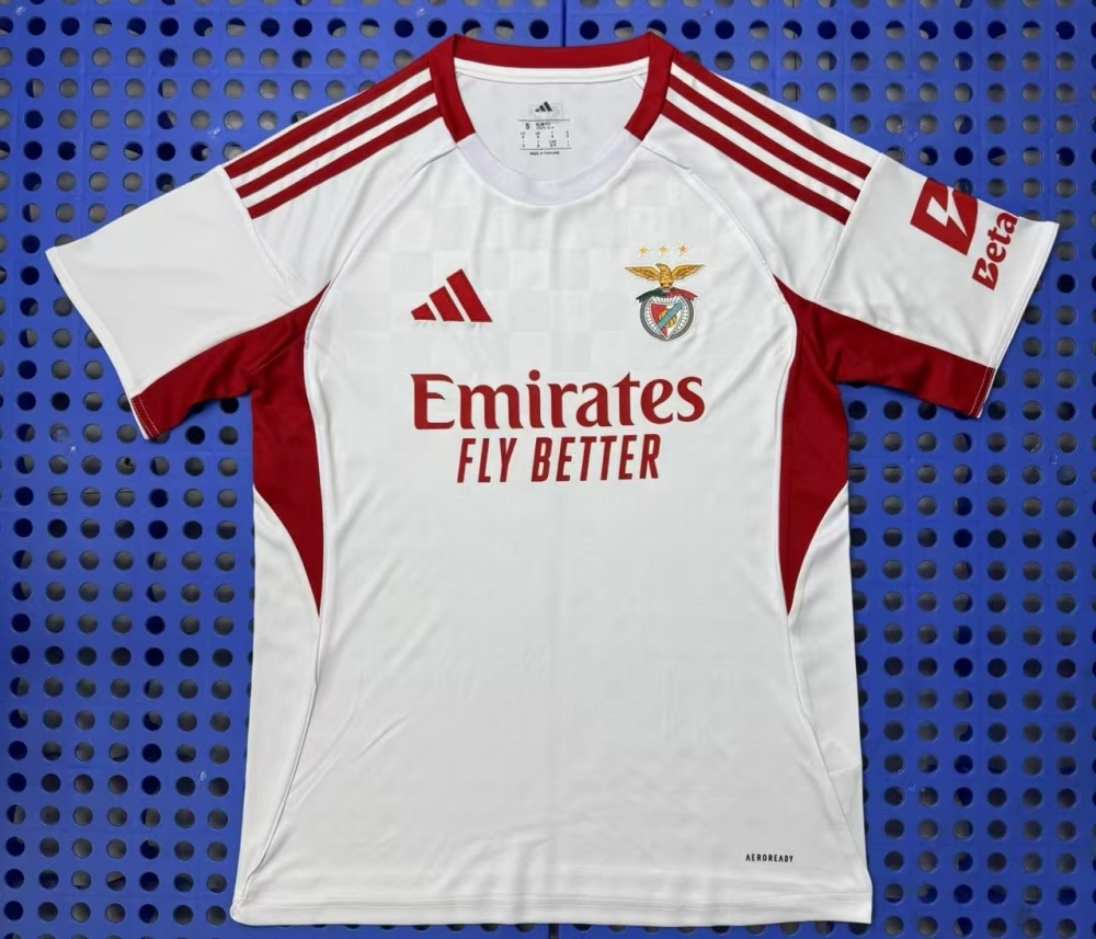 (S-3XL) 1:1 Copy Top Quality 2025/2026 Benfica's second away kit