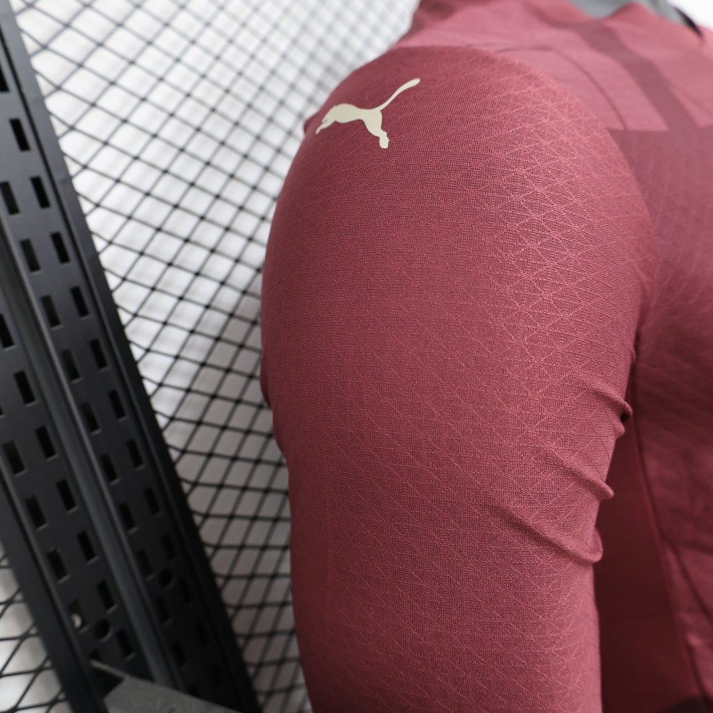 (S-3XL) 1:1 Copy Top Quality 2025/2026 Player: Manchester City maroon long sleeves