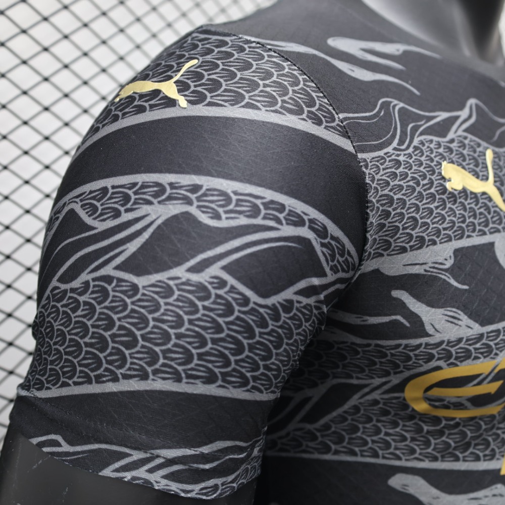 (S-3XL) 1:1 Copy Top Quality 2025/2026 Player: Manchester City Dragon Dark Edition