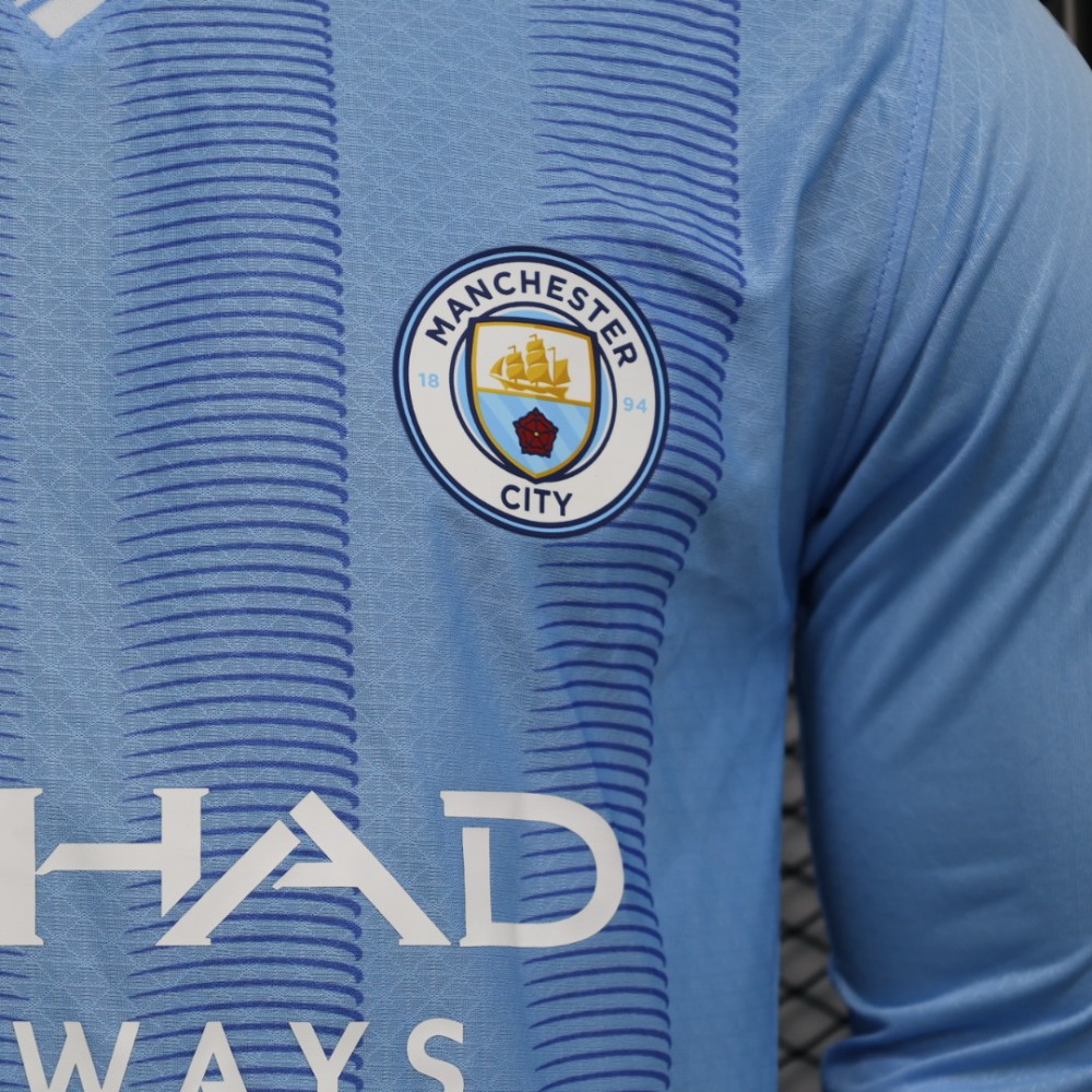 (S-3XL) 1:1 Copy Top Quality 2025/2026 Player: Manchester City home long-sleeved (kit)
