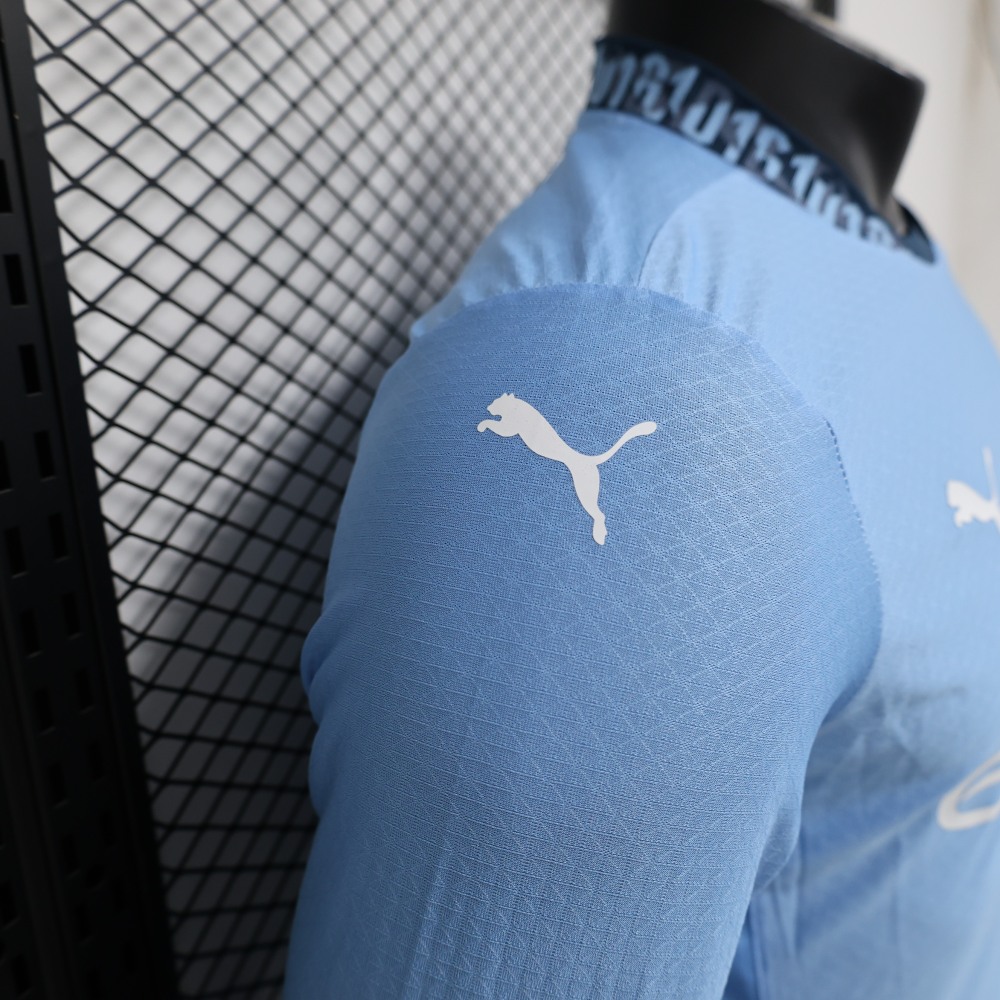 (S-3XL) 1:1 Copy Top Quality 2025/2026 Player: Manchester City home long-sleeved (kit)