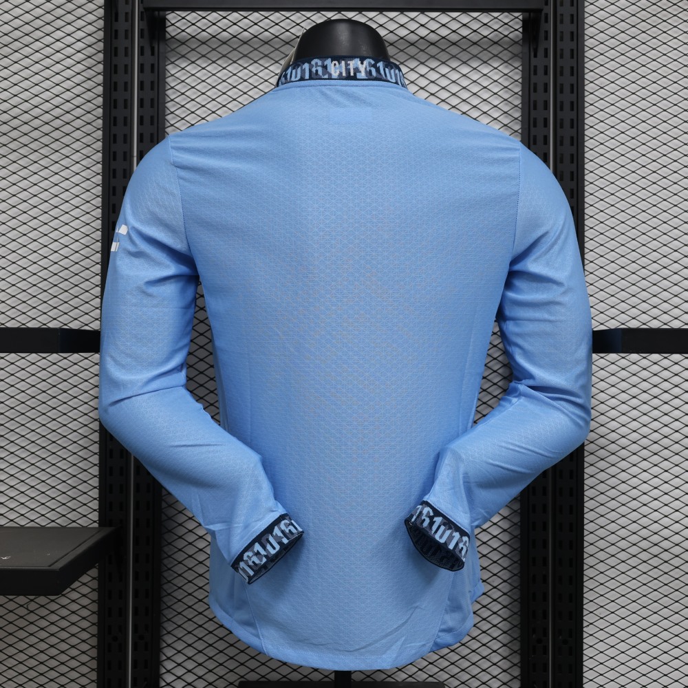 (S-3XL) 1:1 Copy Top Quality 2025/2026 Player: Manchester City home long-sleeved (kit)