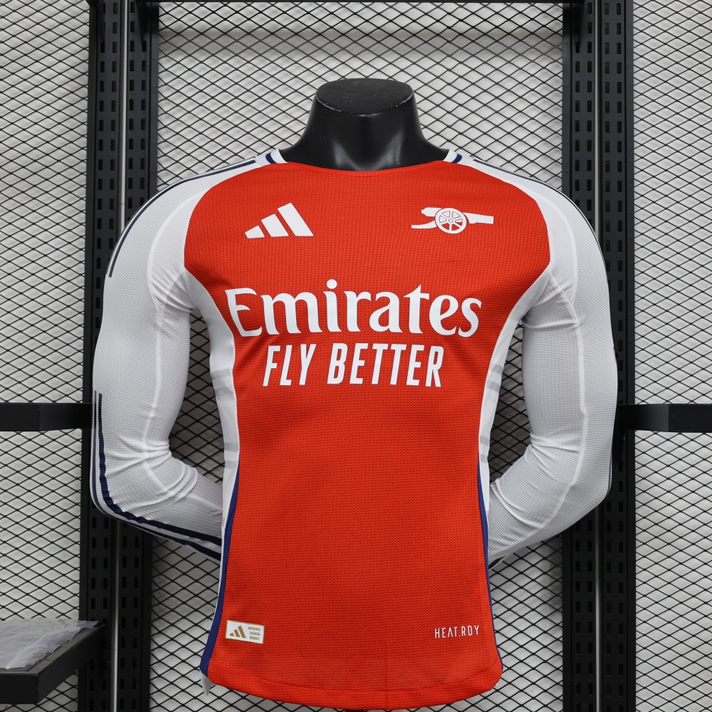 (S-3XL) 1:1 Copy Top Quality 2025/2026 Player: Arsenal Home Long-sleeved Jersey
