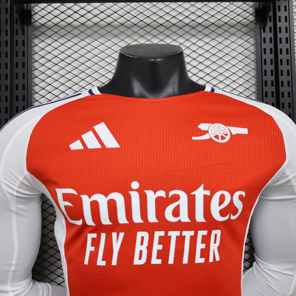 (S-3XL) 1:1 Copy Top Quality 2025/2026 Player: Arsenal Home Long-sleeved Jersey