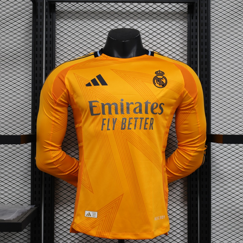 (S-3XL) 1:1 Copy Top Quality 2025/2026 Player: Real Madrid Away Long-sleeved Jersey