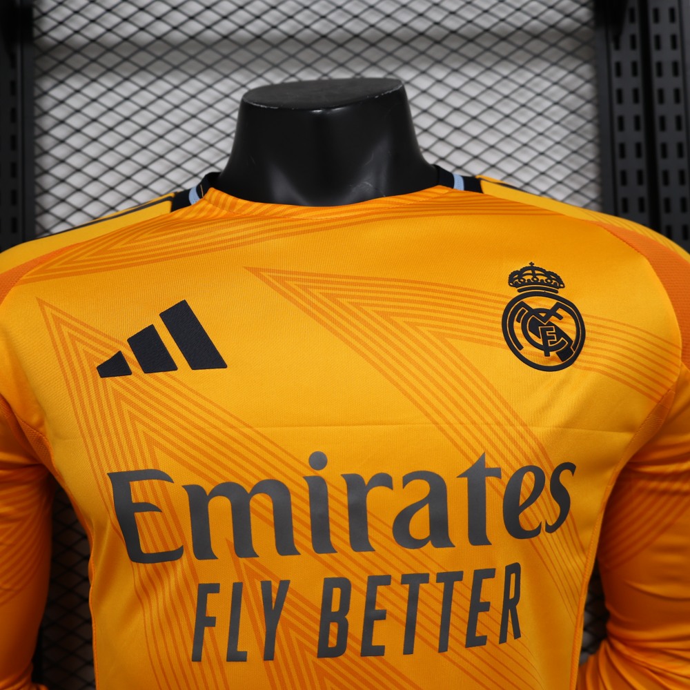 (S-3XL) 1:1 Copy Top Quality 2025/2026 Player: Real Madrid Away Long-sleeved Jersey