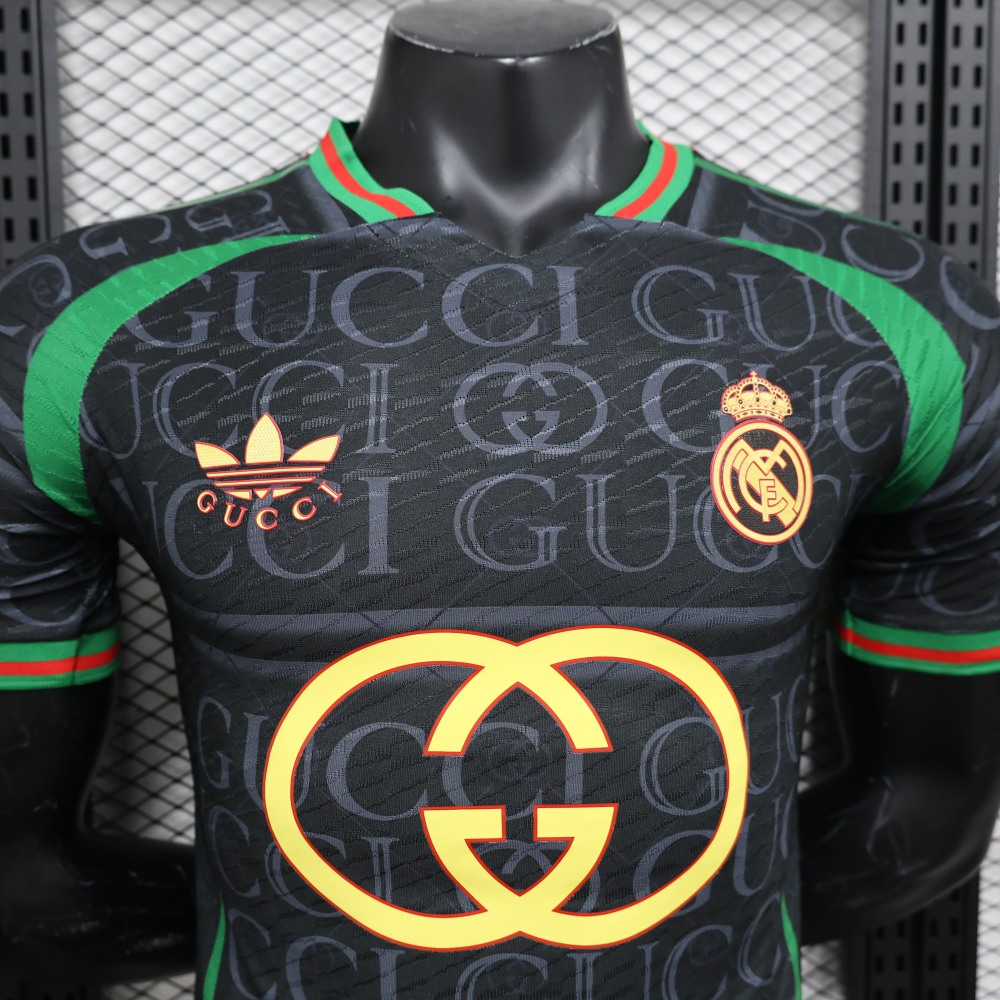 (S-3XL) 1:1 Copy Top Quality 2025/2026 Player: Gucci Real Madrid