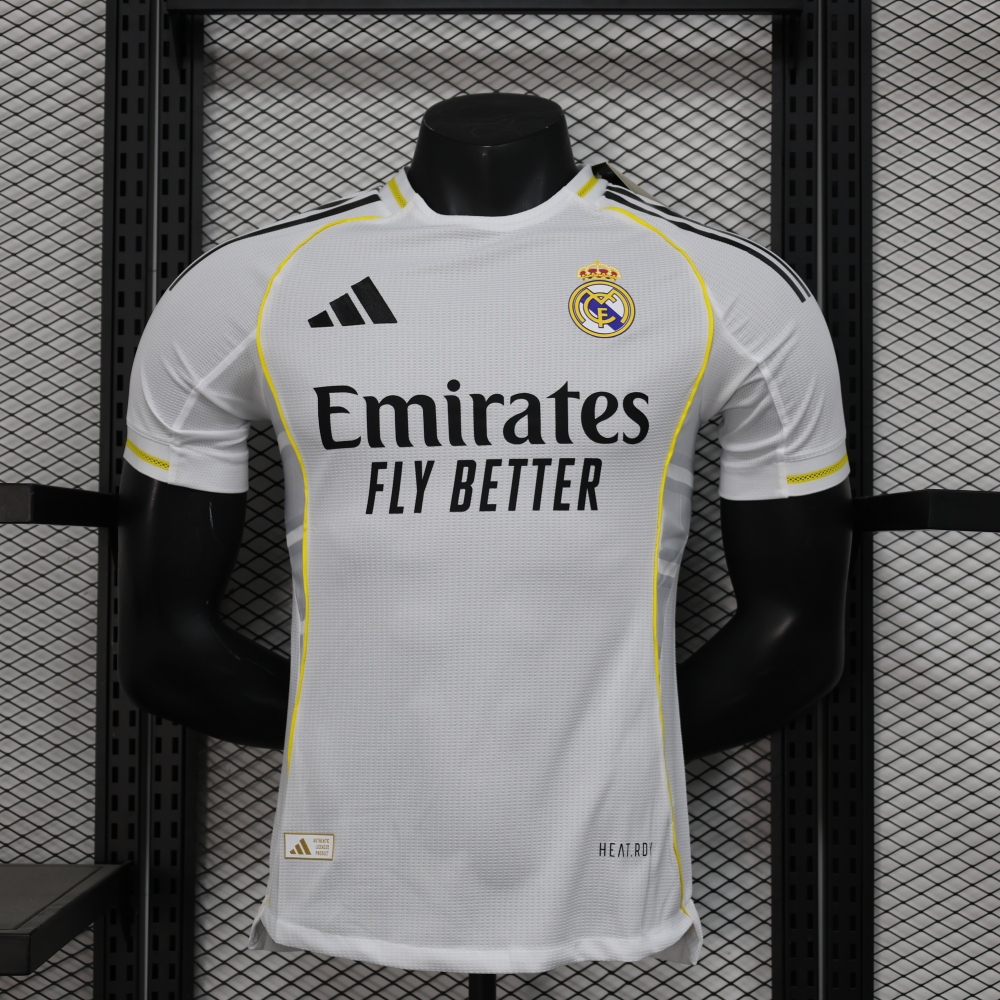 (S-3XL) 1:1 Copy Top Quality 2025/2026 Player: New Real Madrid White
