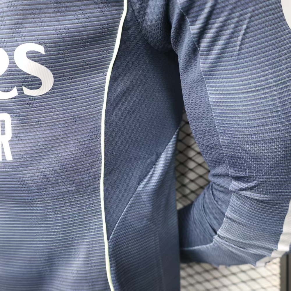 (S-3XL) 1:1 Copy Top Quality 2025/2026 Player: Real Madrid Away Long-sleeved Jersey
