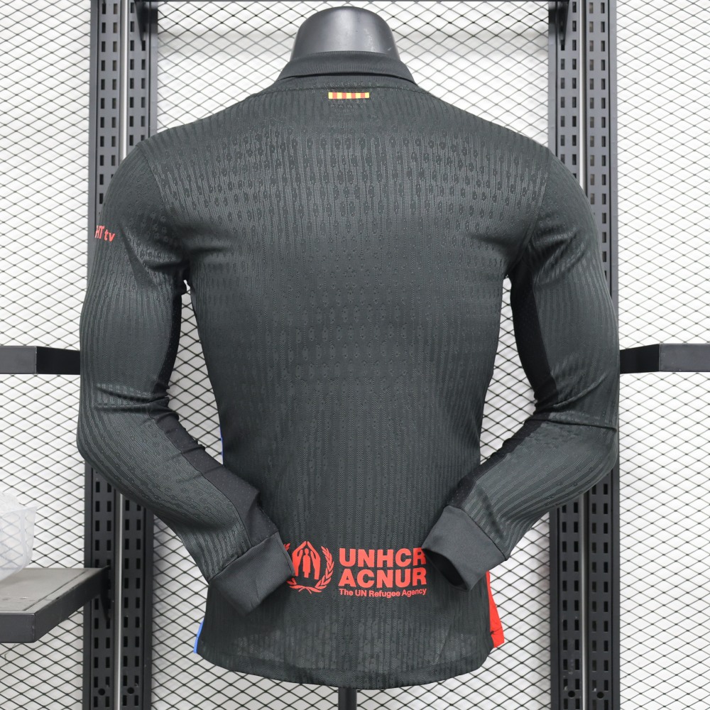 (S-3XL) 1:1 Copy Top Quality 2025/2026 Player: Barcelona Away Long Sleeve