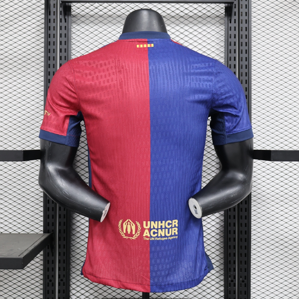 (S-3XL) 1:1 Copy Top Quality 2025/2026 Player: Barcelona Home (Large Chest Emblem)