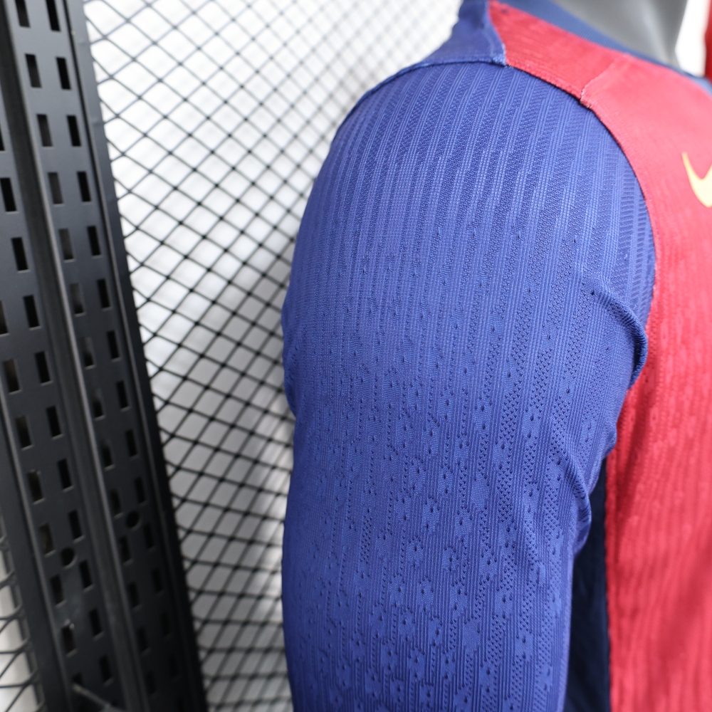 (S-3XL) 1:1 Copy Top Quality 2025/2026  Player: Barcelona Home Long Sleeve