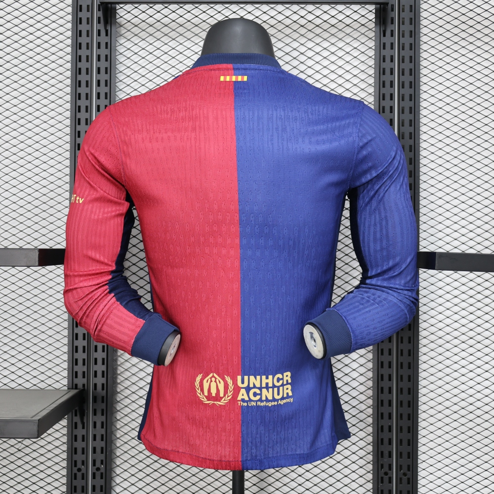 (S-3XL) 1:1 Copy Top Quality 2025/2026  Player: Barcelona Home Long Sleeve