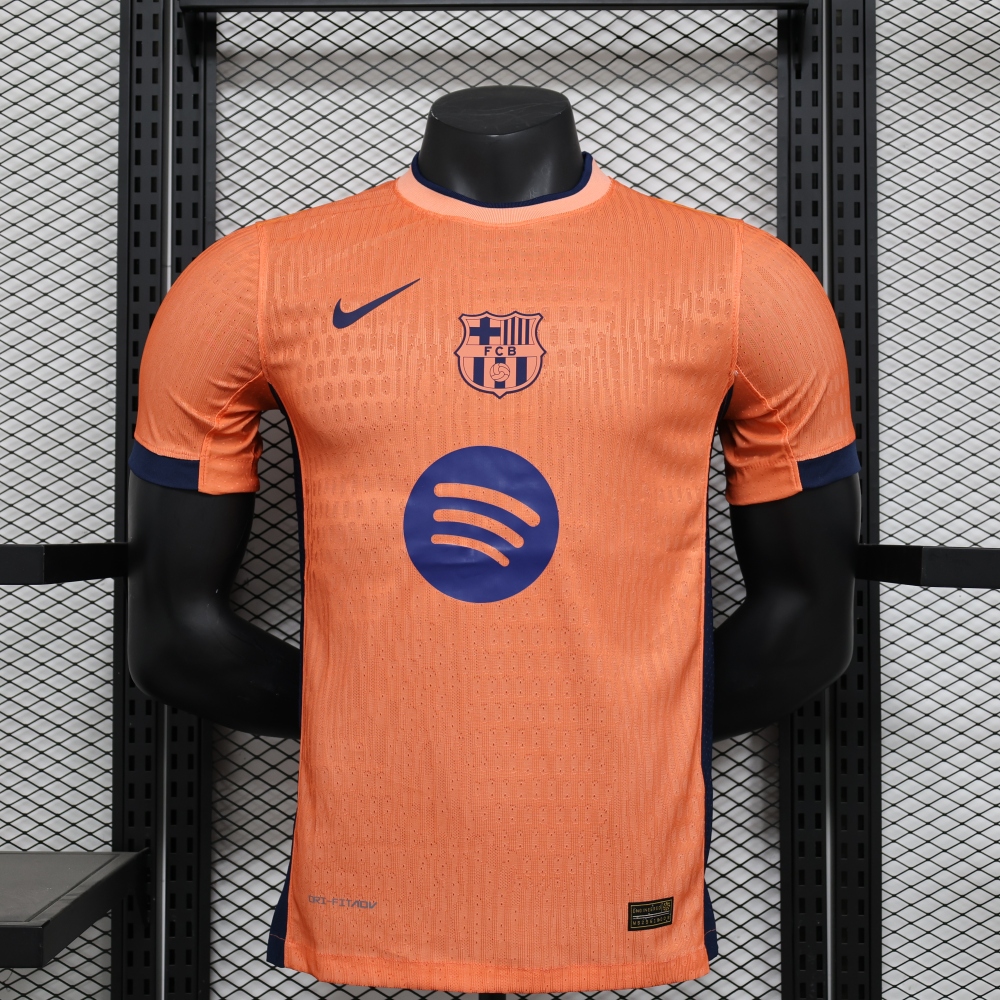 (S-3XL) 1:1 Copy Top Quality 2025/2026 Player: Barcelona Orange