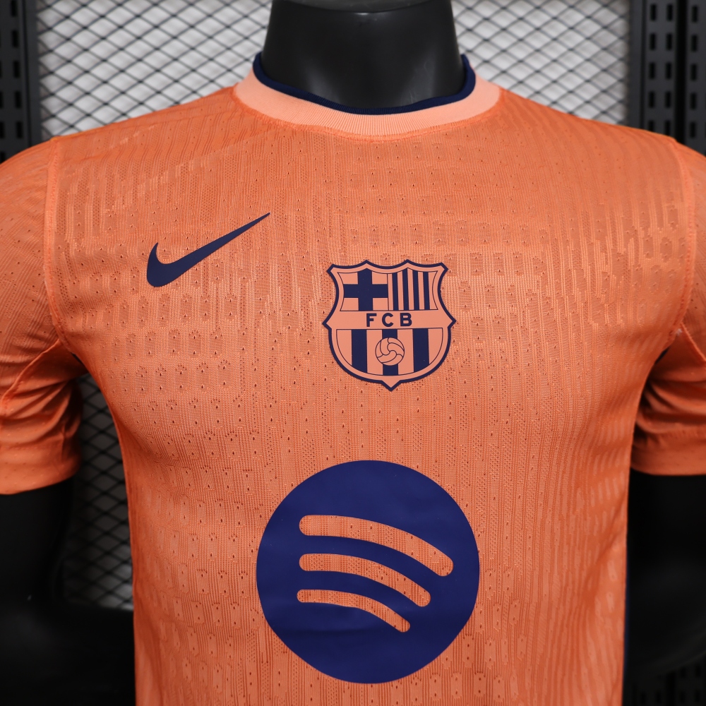 (S-3XL) 1:1 Copy Top Quality 2025/2026 Player: Barcelona Orange