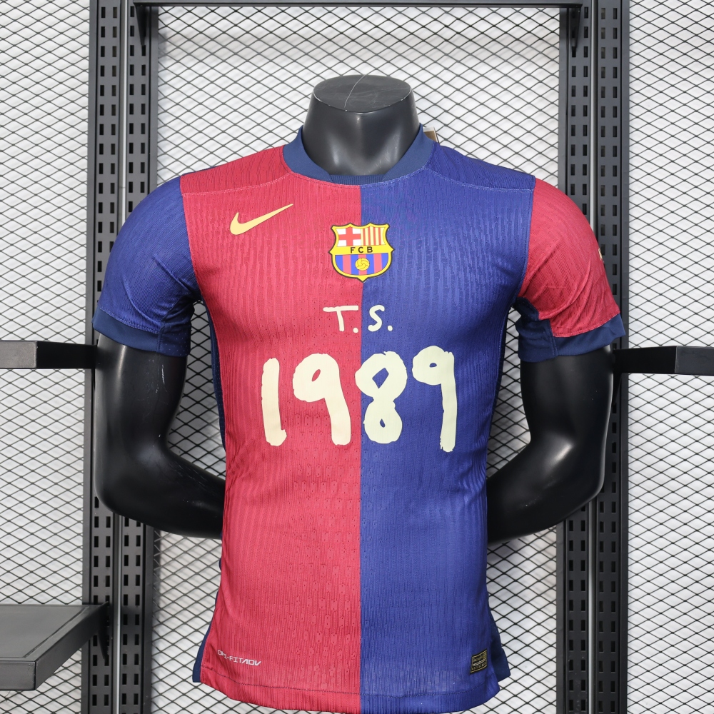 (S-3XL) 1:1 Copy Top Quality 2025/2026 Player: Barcelona Home, with advertisement