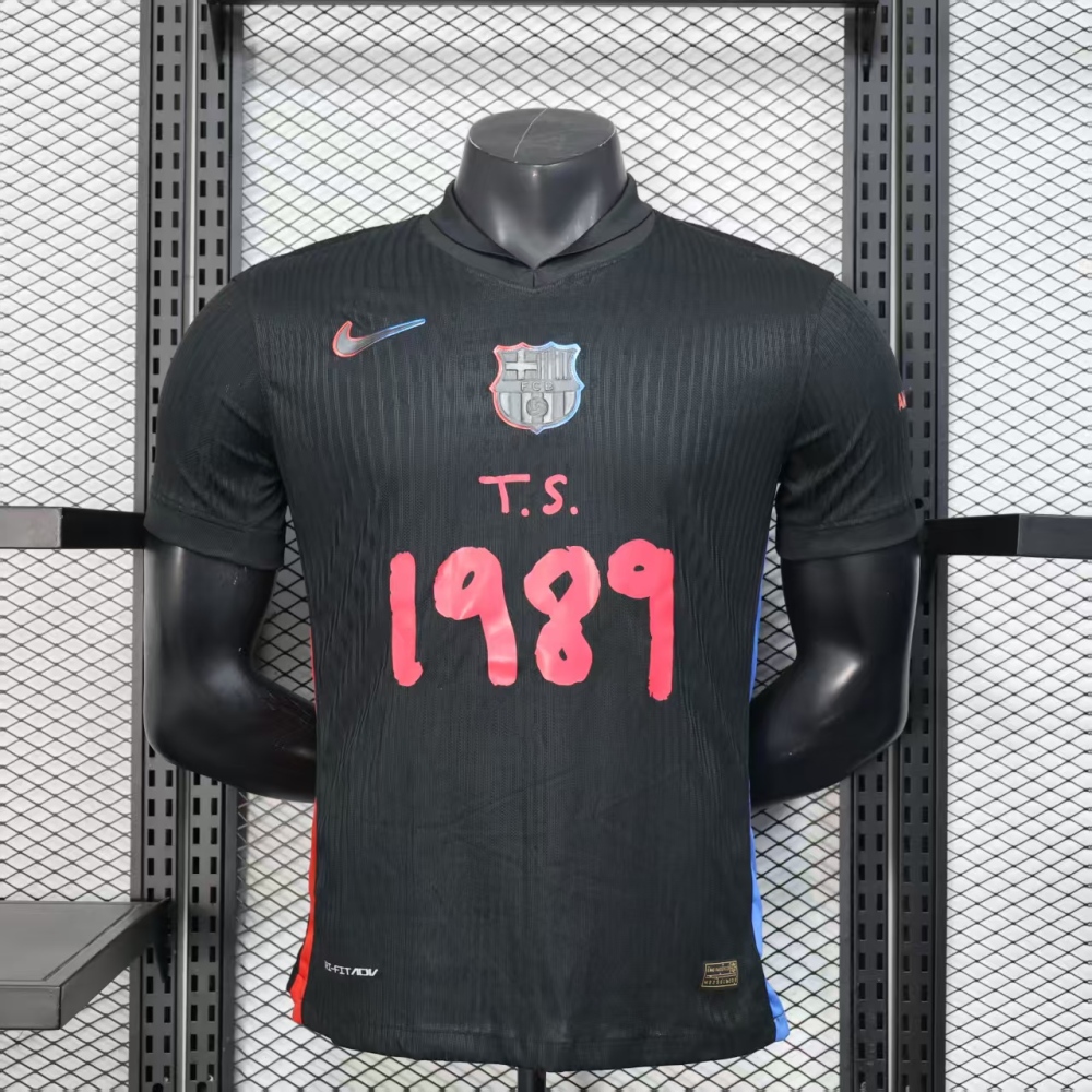 (S-3XL) 1:1 Copy Top Quality 2025/2026 Player: Barcelona Away with Advertisement
