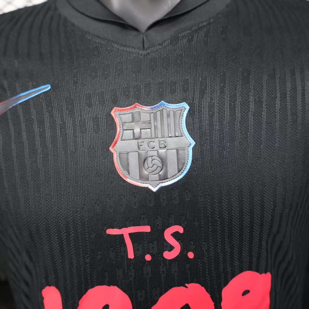 (S-3XL) 1:1 Copy Top Quality 2025/2026 Player: Barcelona Away with Advertisement