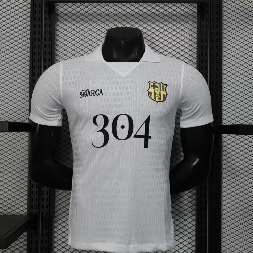 (S-3XL) 1:1 Copy Top Quality 2025/2026 Player: Barcelona Special Edition White