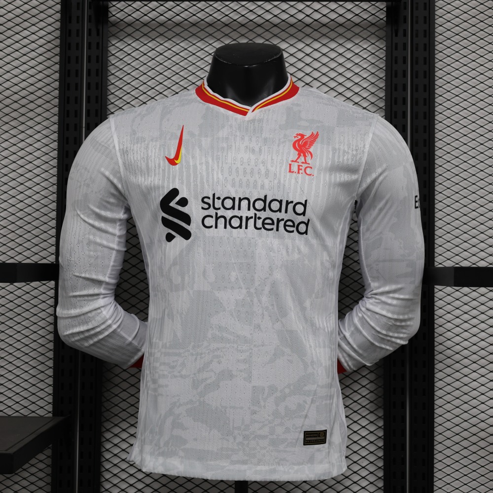 (S-3XL) 1:1 Copy Top Quality 2025/2026 Player: Liverpool Second Away Long-sleeve