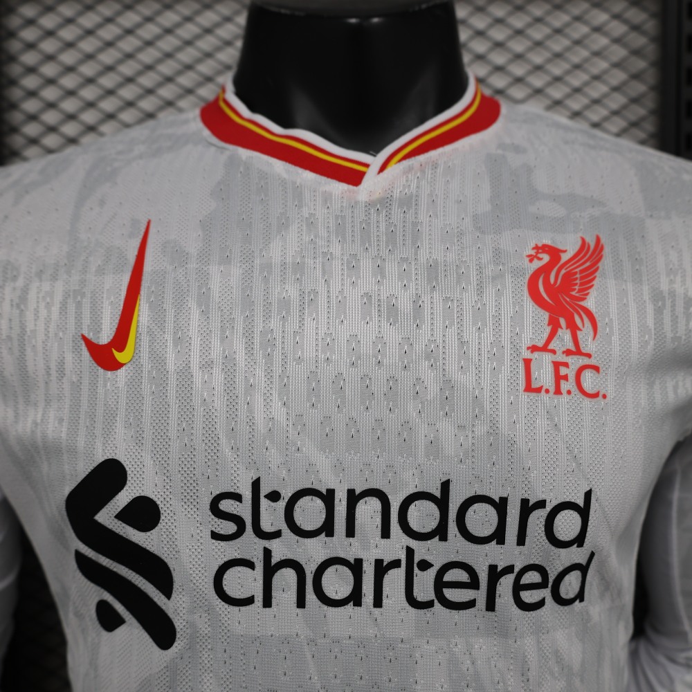 (S-3XL) 1:1 Copy Top Quality 2025/2026 Player: Liverpool Second Away Long-sleeve