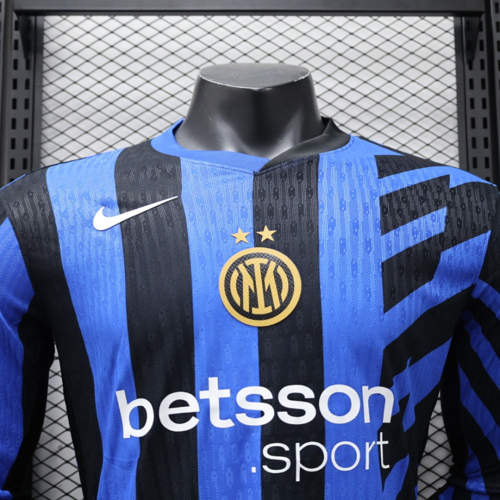 (S-3XL) 1:1 Copy Top Quality 2025/2026 Player: Inter Milan home long-sleeved jersey