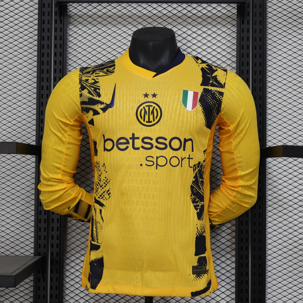 (S-3XL) 1:1 Copy Top Quality 2025/2026 Player: Long-sleeved Inter Milan third away jersey