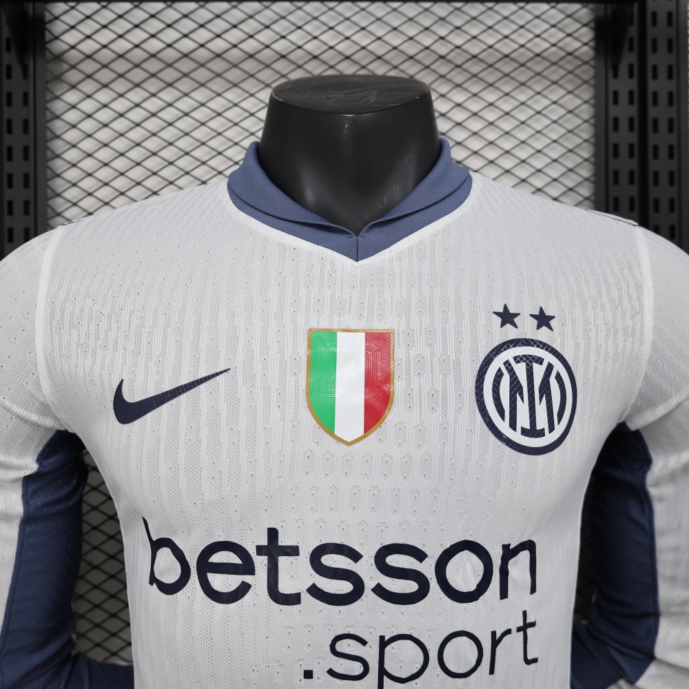 (S-3XL) 1:1 Copy Top Quality 2025/2026 Player: Inter Milan away long-sleeved jersey