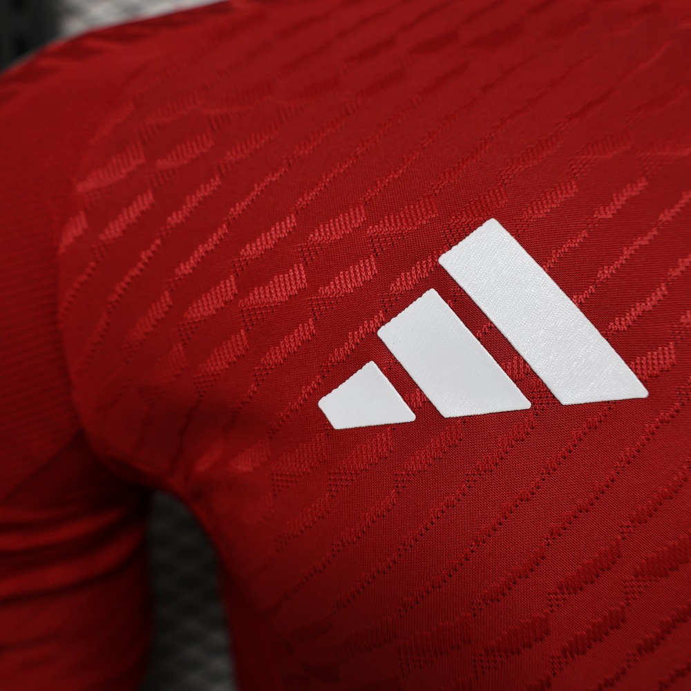 (S-3XL) 1:1 Copy Top Quality 2025/2026 Player: Jacquard Manchester United home kit