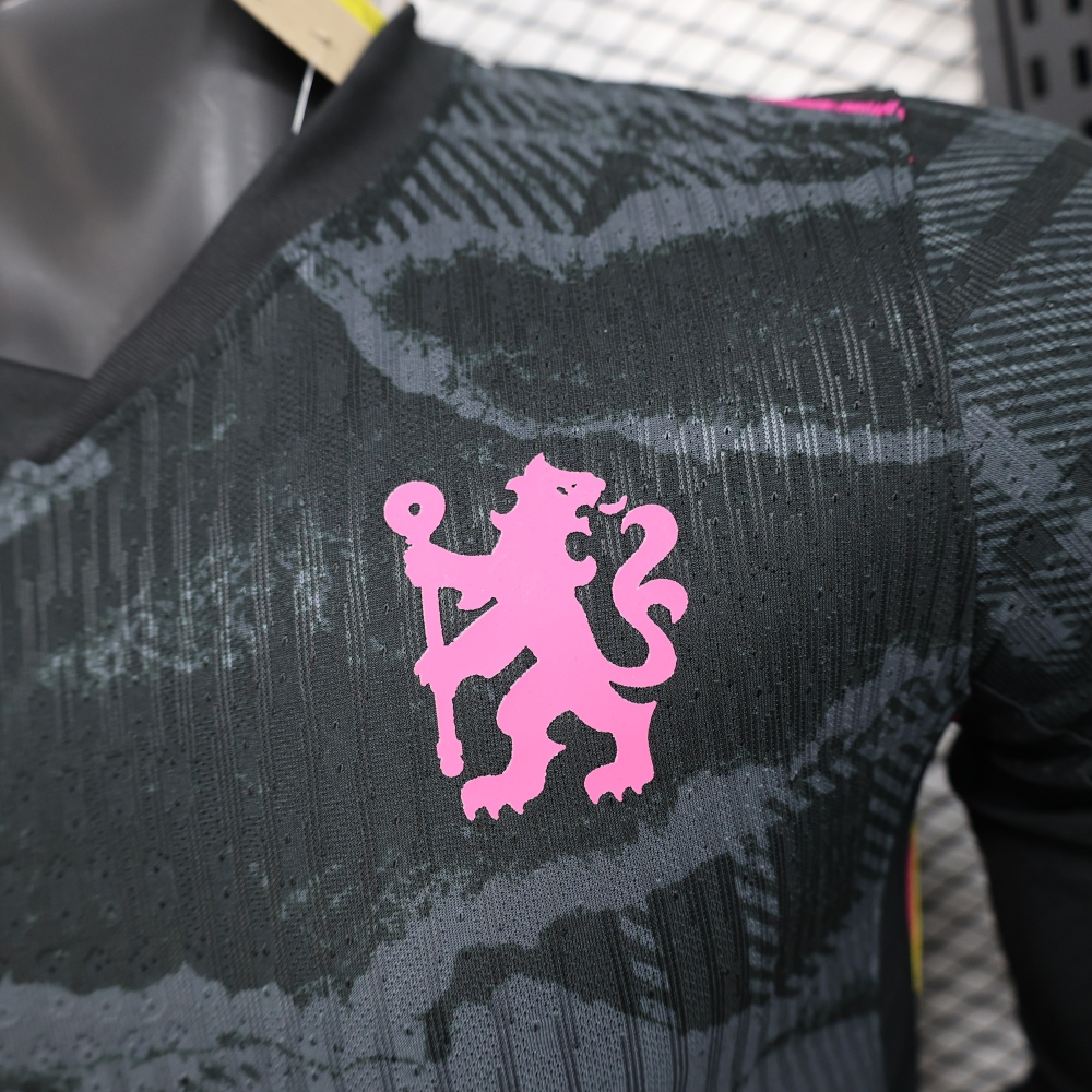 (S-3XL) 1:1 Copy Top Quality 2025/2026 Player: Long-sleeved Chelsea's second away kit