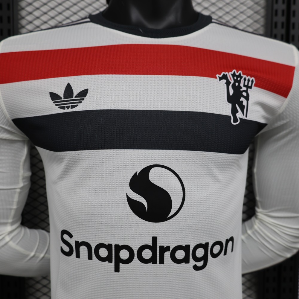 (S-3XL) 1:1 Copy Top Quality 2025/2026 Players: Manchester United's second away long-sleeved kit