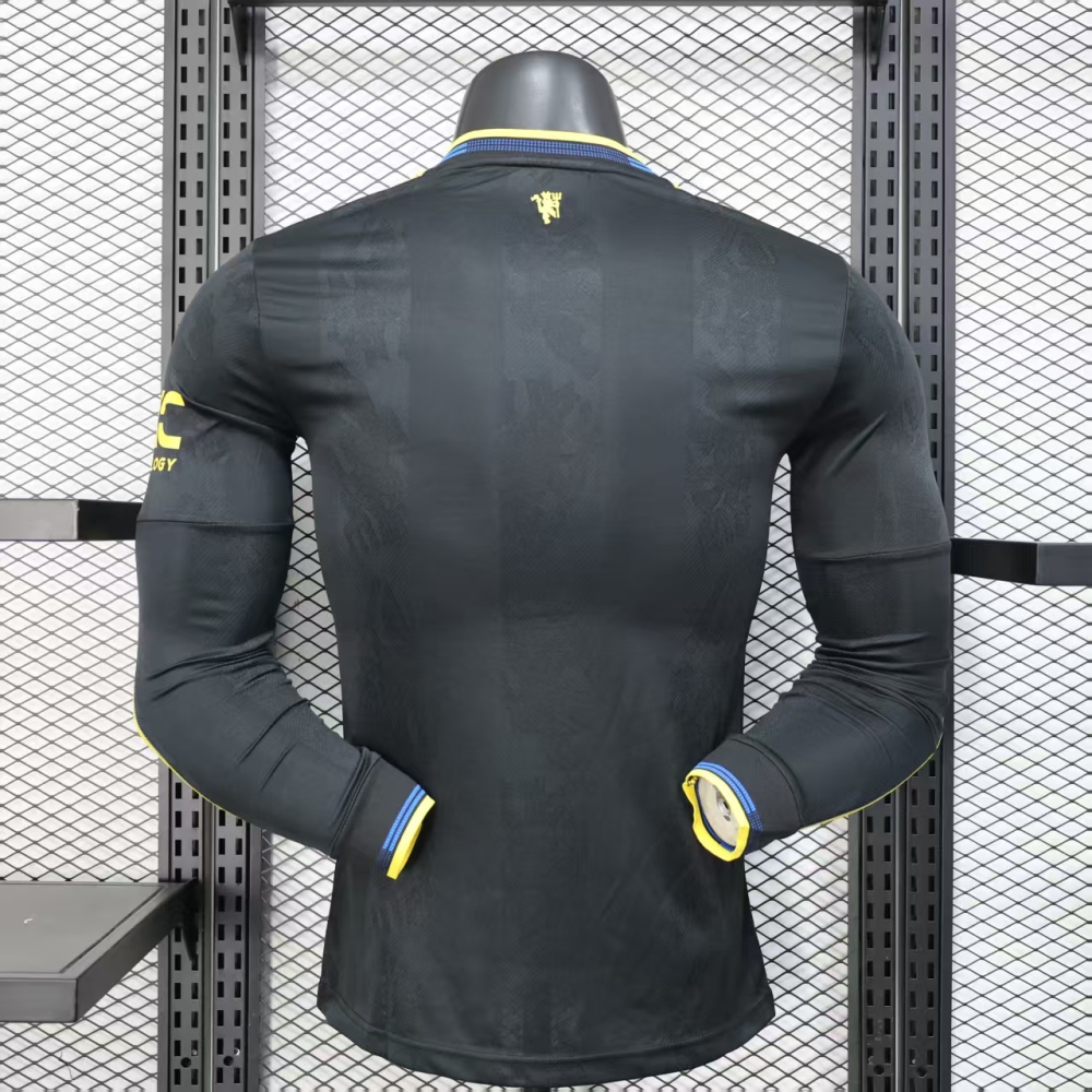 (S-3XL) 1:1 Copy Top Quality 2025/2026 Player: Manchester United's second away long-sleeved jersey