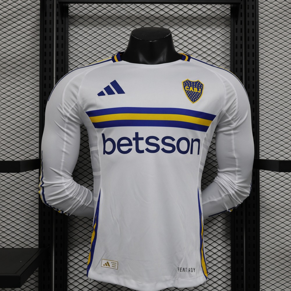 (S-3XL) 1:1 Copy Top Quality 2025/2026 Player: Boca white long sleeves