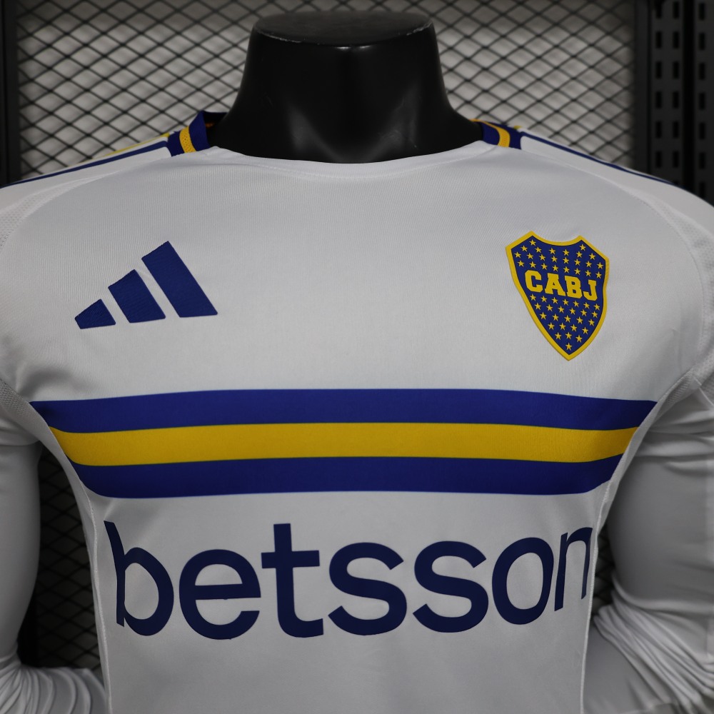 (S-3XL) 1:1 Copy Top Quality 2025/2026 Player: Boca white long sleeves