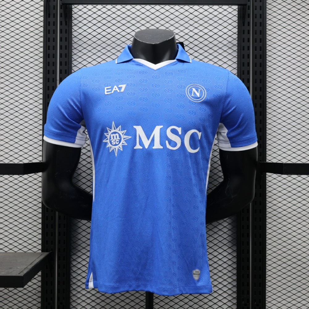 (S-3XL) 1:1 Copy Top Quality 2025/2026 Player: Napoli Home Blue