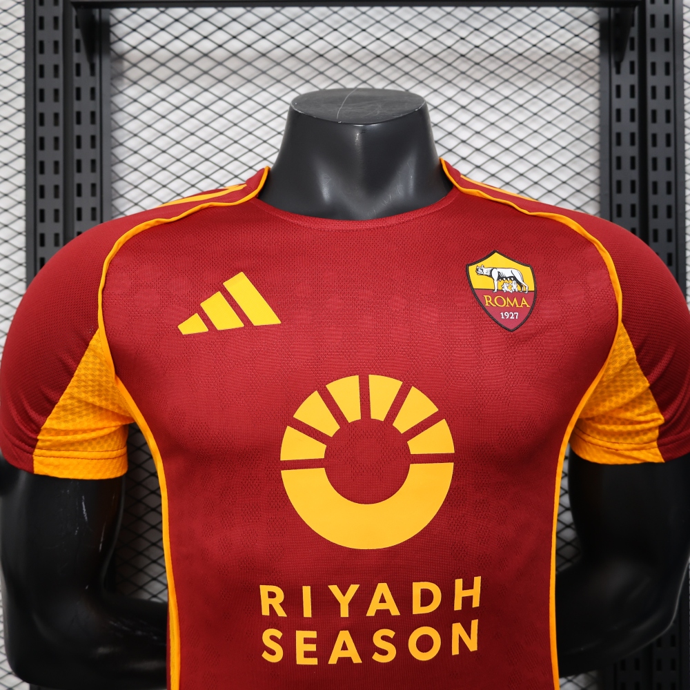 (S-3XL) 1:1 Copy Top Quality 2025/2026 Player; 25-26 Roma Maroon