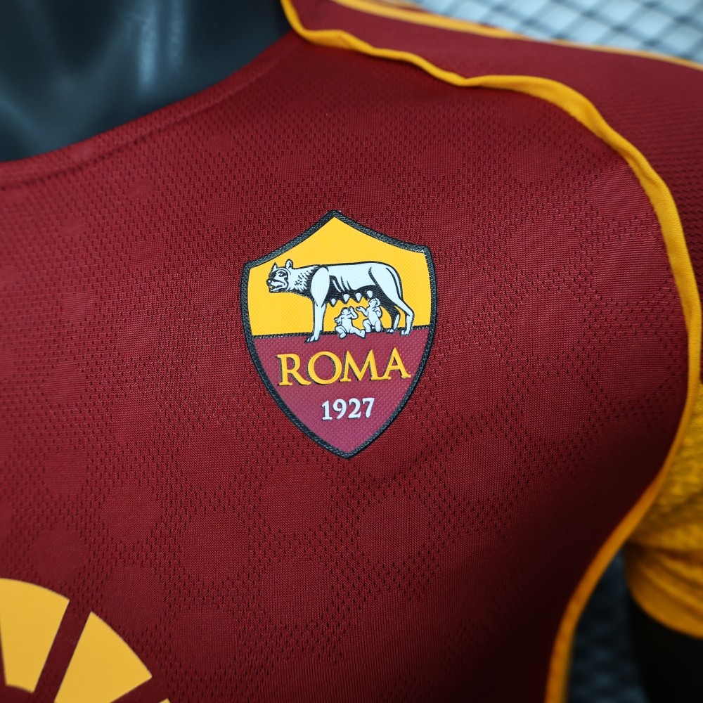 (S-3XL) 1:1 Copy Top Quality 2025/2026 Player; 25-26 Roma Maroon