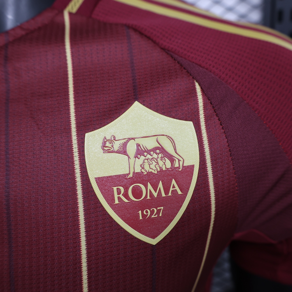 (S-3XL) 1:1 Copy Top Quality 2025/2026 Player: Roma Home