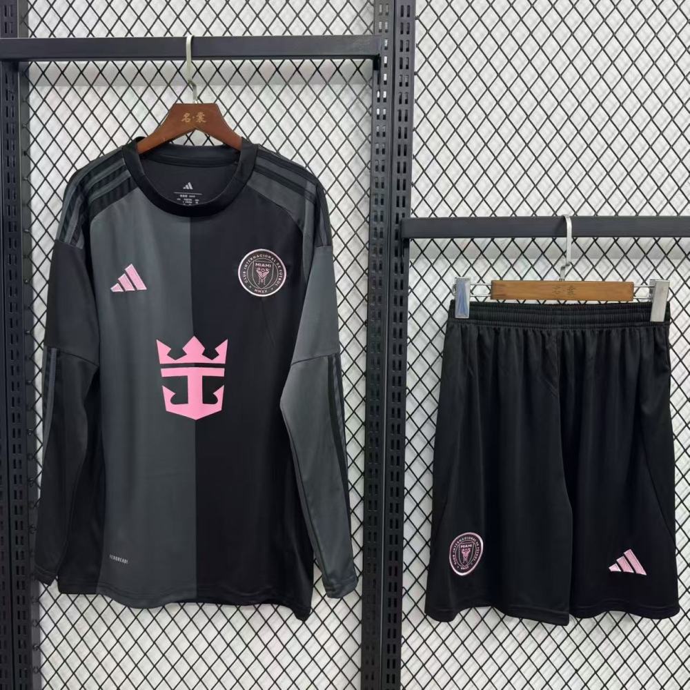 (S-3XL) 1:1 Copy Top Quality 2025/2026 Miami Home Long-sleeve