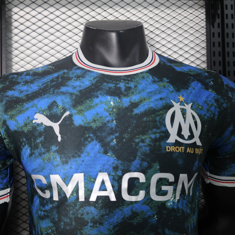 (S-3XL) 1:1 Copy Top Quality 2025/2026 Player: Marseille away blue