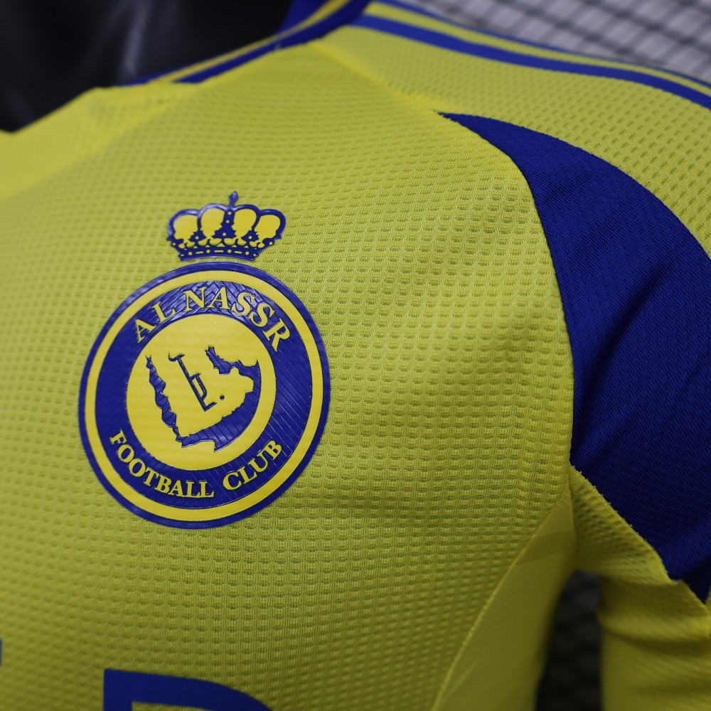 (S-3XL) 1:1 Copy Top Quality 2025/2026 Player: Al Nassr Home Long-sleeve