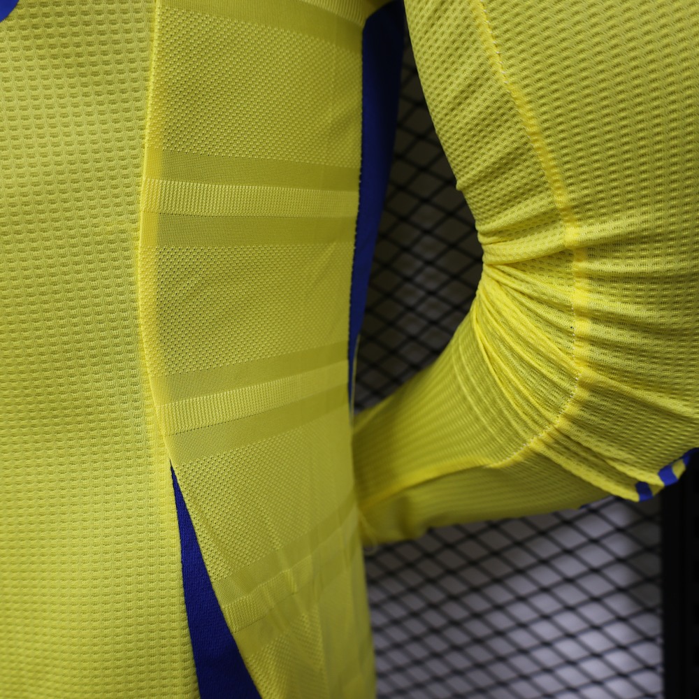 (S-3XL) 1:1 Copy Top Quality 2025/2026 Player: Al Nassr Home Long-sleeve